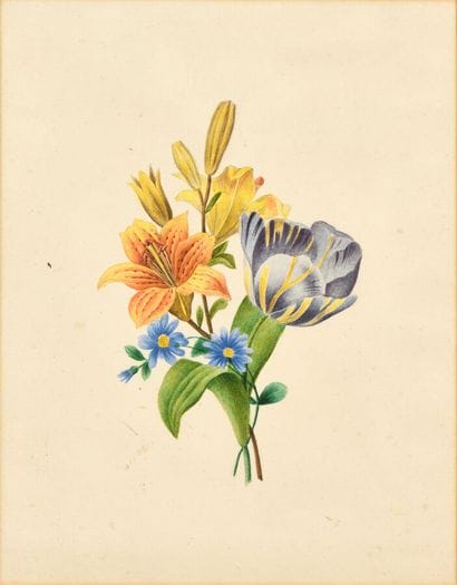 NEO-CLASSIC school 
Four watercolors depicting...