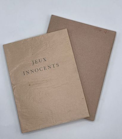 RADIGUET (Raymond). Jeux innocents. Robinson,...
