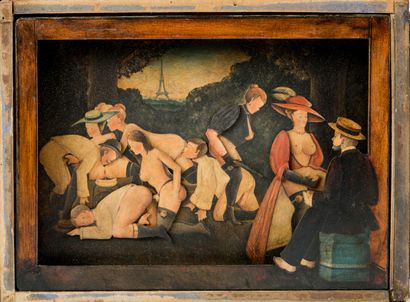 Mysterious painting with mechanism and music...