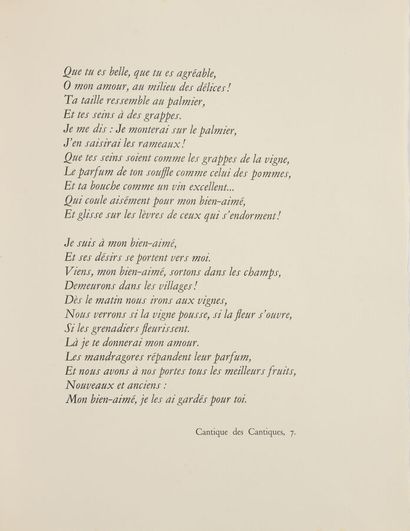 [CANTIQUE DES CANTIQUES]. 