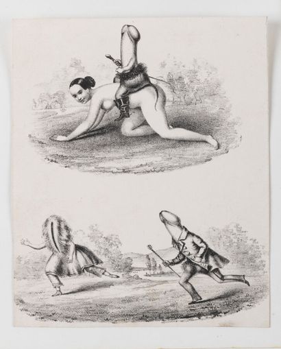 Bordeaux morocco notebook circa 1840, containing...