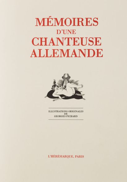 [SCHROEDER-DEVRIENT (Wilhelmine)]. Memoirs...