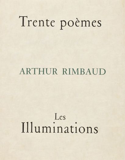 RIMBAUD (Arthur). Thirty poems. Les Illuminations....