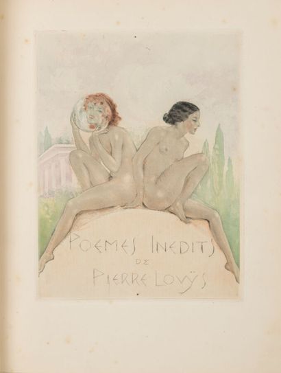 LOUYS (Pierre). o Unpublished poems. 1887-1924,...