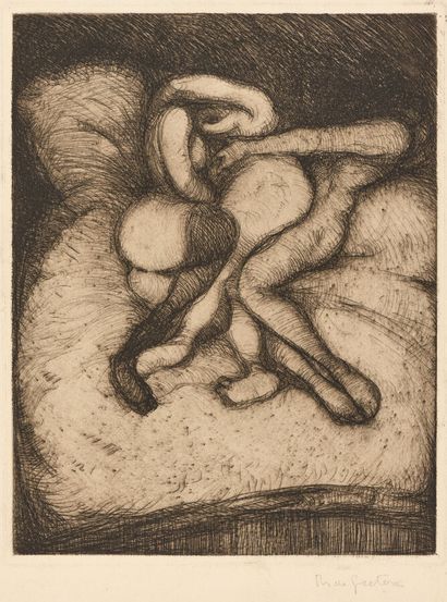 FRANS DE GEETERE (1895-7968)
Au bar, etching,...