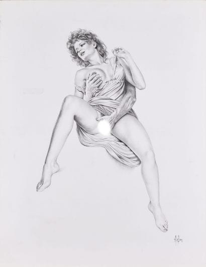 ASLAN (1930-2014)
Erotic scene
Pencil on...