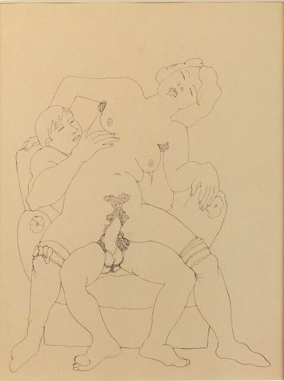 Jean COCTEAU (1889-1963)
Duo: a man and a...
