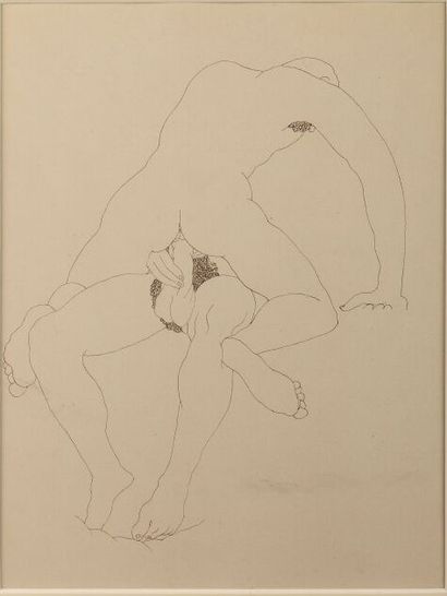 Jean COCTEAU (1889-1963) 
Two transvestites,...