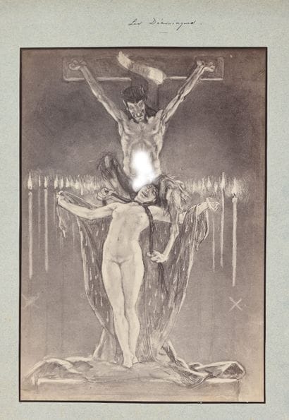 Félicien ROPS (1833-1898)
Le Calvaire, plate...