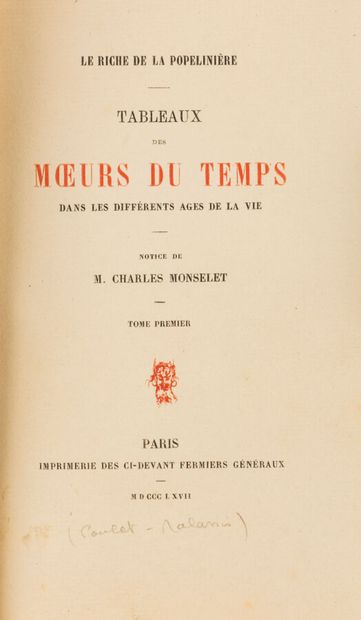 [CRÉBILLON (Claude Prosper JOLYOT DE), dit]...