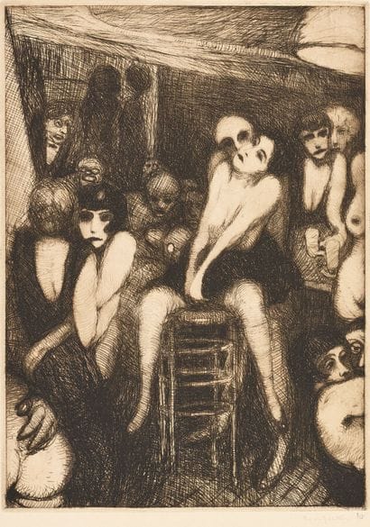 FRANS DE GEETERE (1895-7968)
Au bar, etching,...