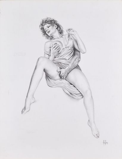 ASLAN (1930-2014)
Erotic scene
Pencil on...