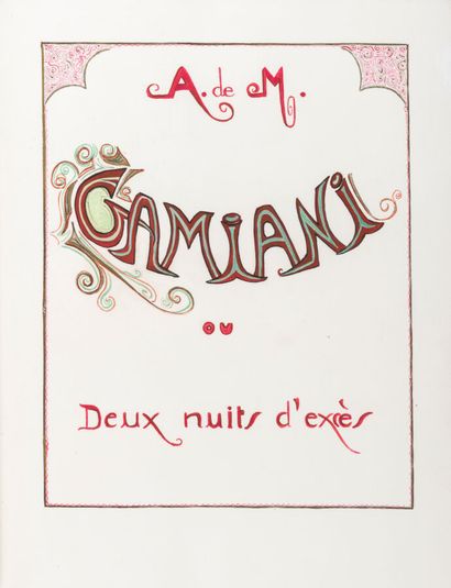 [MUSSET (Alfred de) - MANUSCRIT]. 