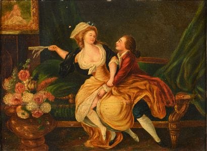 19th century school
Loving couple on the...