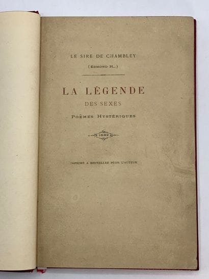 [HARAUCOURT (Edmond), alias]. CHAMBLEY (Sire...