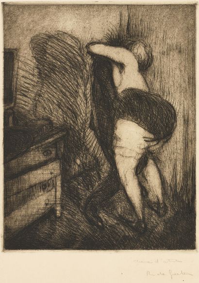 FRANS DE GEETERE (1895-7968)
Seule, etching,...