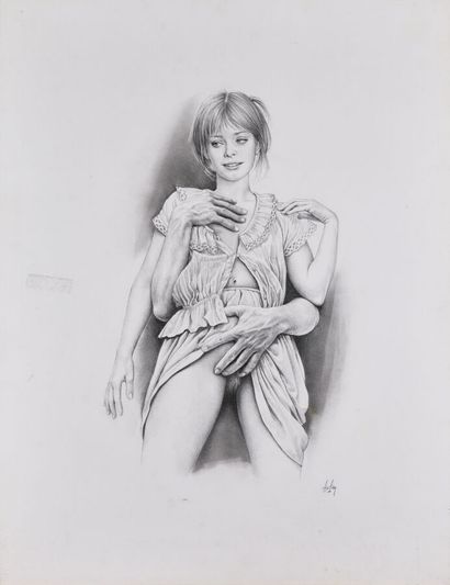 ASLAN (1930-2014)
Young girl and her lover
Pencil...