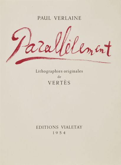 VERLAINE (Paul). Parallèlement. S. l. [Paris],...