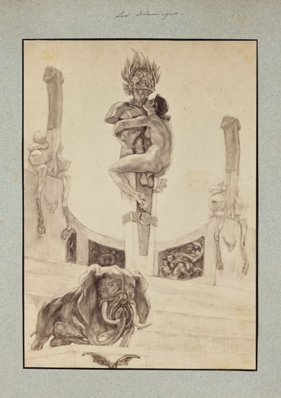 Félicien ROPS (1833-1898)
Le Calvaire, plate...