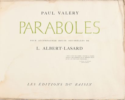 VALÉRY (Paul). Parables to accompany twelve...