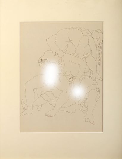Jean COCTEAU (1889-1963)
Trio: two women...