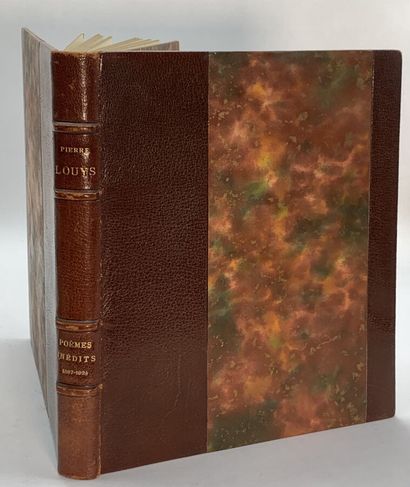 LOUYS (Pierre). o Unpublished poems. 1887-1924,...
