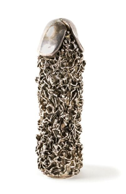 Modern school
Silver-plated bronze phallus...