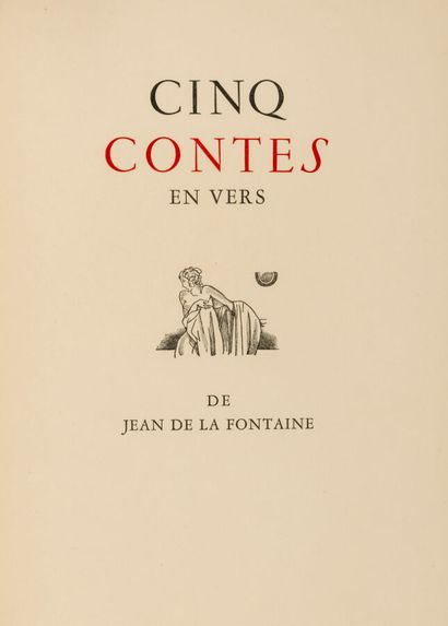 LA FONTAINE (Jean de). Five tales in verse....