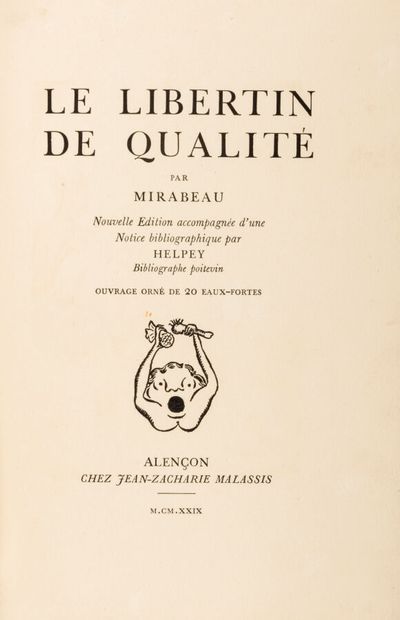 MIRABEAU (Honoré Gabriel RIQUETTI DE). Le...
