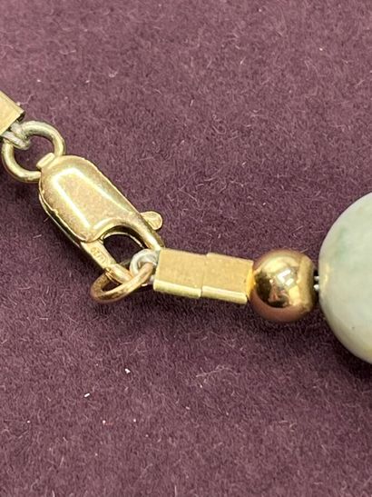 Necklace with Guatemalan Jade beads and 14...