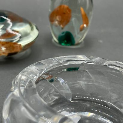 Saint Louis - Crystal ashtray decorated with...