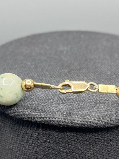 Necklace with Guatemalan Jade beads and 14...