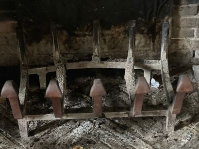 Pair of brass andirons in the 17th century...