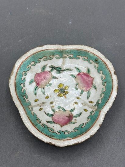 Polychrome enameled porcelain baluster vase...