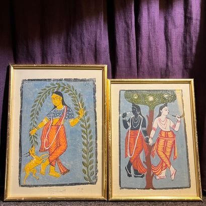 Two Indian gouaches (small folds and wear)
24.5...