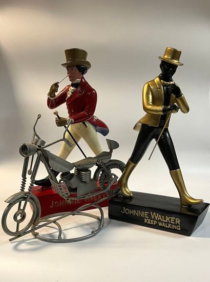 Two painted plastic advertising figures of...