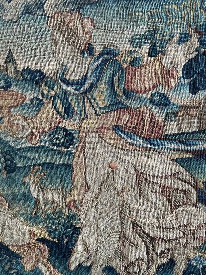 Fragment de tapisserie figurant l'Annonciation...