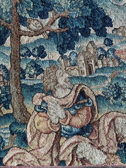 Fragment de tapisserie figurant l'Annonciation...