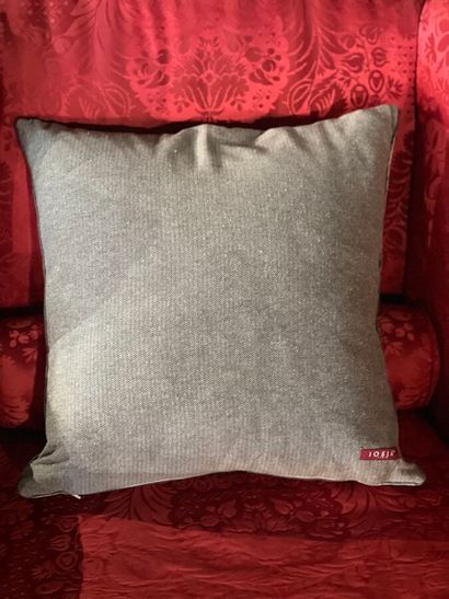 Coussin en tissu à décor brodé de Jack Russel
44...