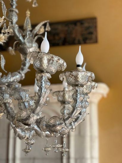 Venetian blown glass chandelier with 18 arms...