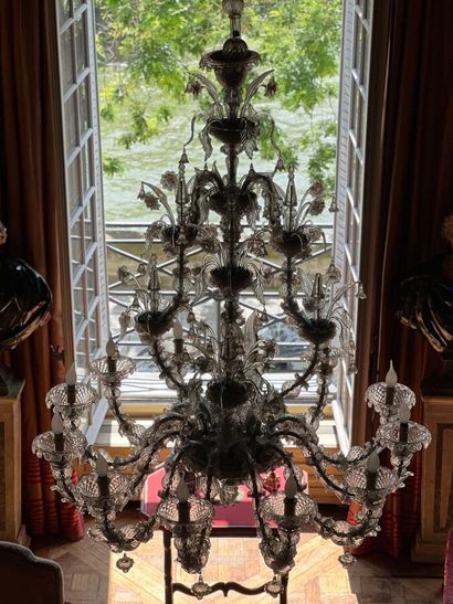 Venetian blown glass chandelier with 18 arms...