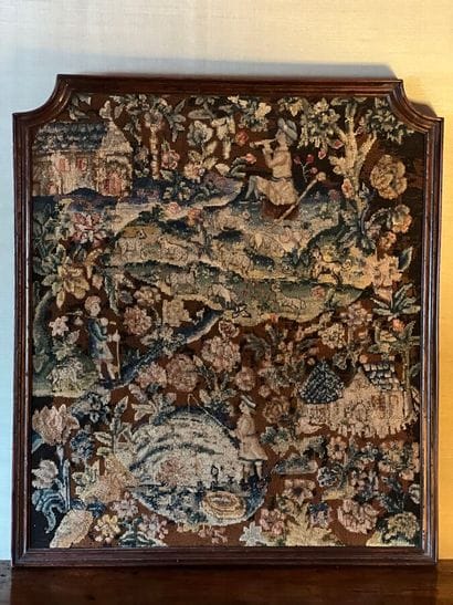 Tapisserie aux petits points figurant des...