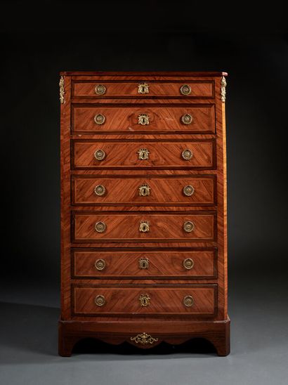 Louis XVI-style marquetry and wood veneer...
