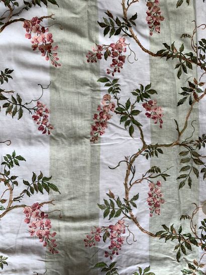 Colefax & Fowler. Alderney stripe, pink and...