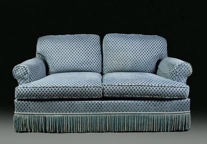 Comfortable two-seater sofa, upholstered...