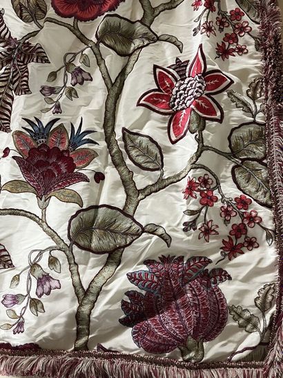 Manuel Canovas. Aurore, pink and green. Pair...