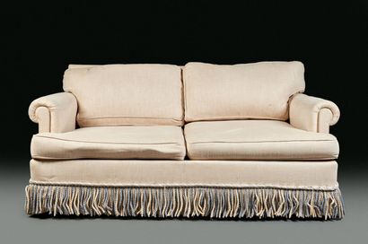 Comfortable two-seater sofa, upholstered...