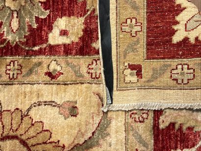 Beige carpet decorated with stylized foliage.
355...