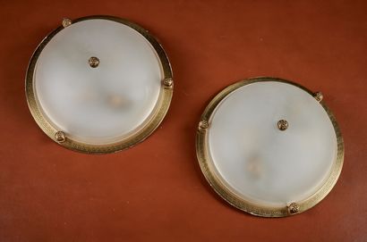 Vaughan Designs. Suite of five frosted glass...