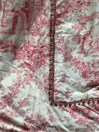 Paire de rideaux en coton imprimé d'une toile...
